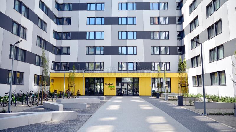 warsaw-poland-april-student-depot-warsaw-building-private-premium-dormitory-warsaw-student-depot-warsaw-building-180296417